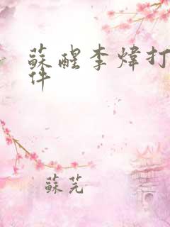 苏醒李炜打架事件