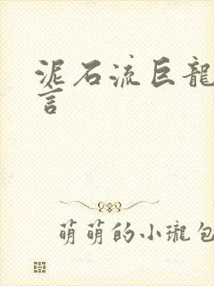 泥石流巨龙系谣言