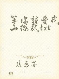 等你说爱我之冰山总裁txt