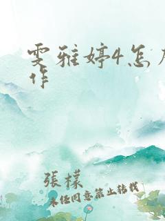 雯雅婷4怎么操作