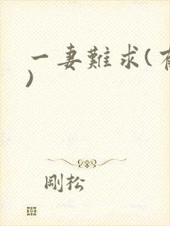 一妻难求(有肉)