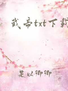 武帝txt下载
