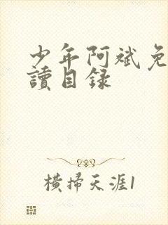 少年阿斌免费阅读目录