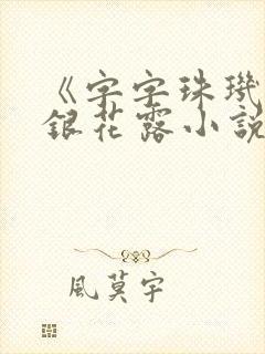 《字字珠玑》金银花露小说
