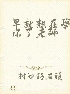 早就想在学校要你了老师