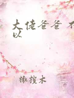 大佬爸爸 不可以