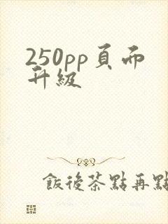 250pp页面升级