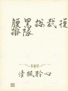 腹黑总裁复婚请排队