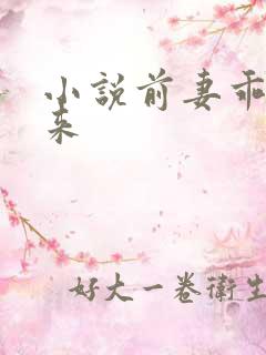 小说前妻乖乖回来