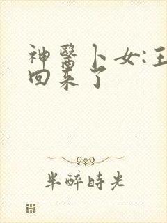 神医卜女:王妃回来了