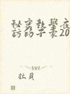 秘密教学夜晚到访的子豪20话