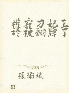 权宠刁妃王爷终于被翻牌了