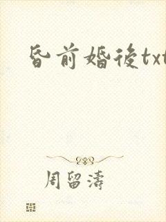 昏前婚后txt