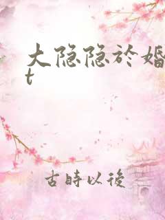 大隐隐于婚txt