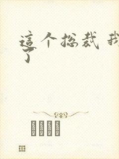 这个总裁 我要了