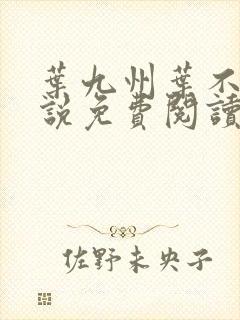 叶九州叶不悔小说免费阅读