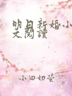 明日新婚小说全文阅读