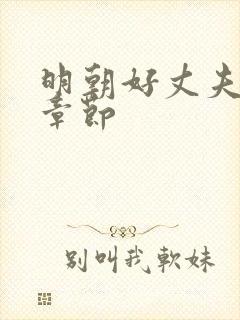 明朝好丈夫最新章节