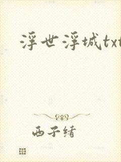 浮世浮城txt