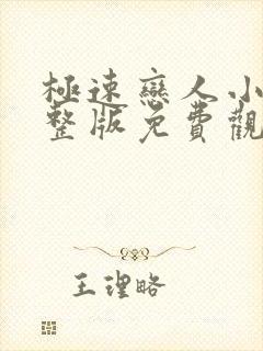 极速恋人小说完整版免费观看