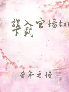 误入官场txt下载