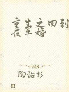 重生之回到新婚夜军婚