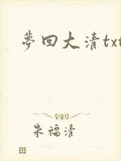 梦回大清txt