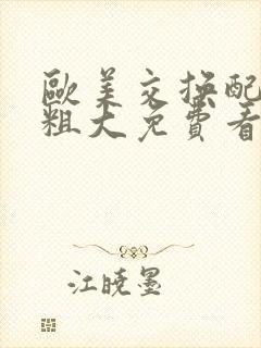 欧美交换配乱吟粗大免费看