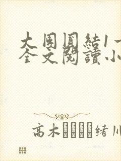 大团圆结1一6全文阅读小说