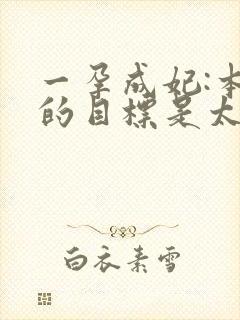 一孕成妃:本宫的目标是太后