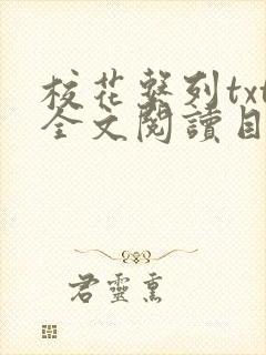 校花系列txt全文阅读目录