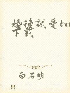 婚后试爱txt下载