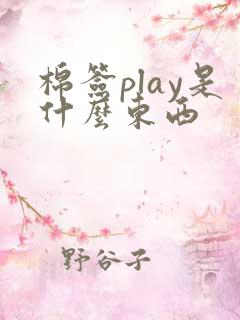 棉签play是什么东西