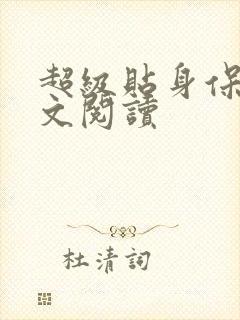 超级贴身保镖全文阅读