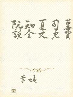 阮知夏司暮寒小说全文免费