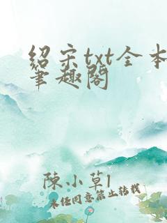 绍宋txt全本笔趣阁