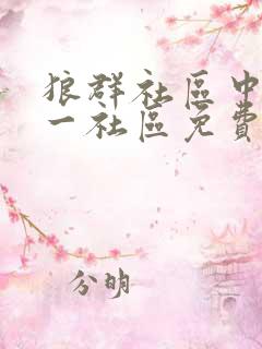 狼群社区中文第一社区免费