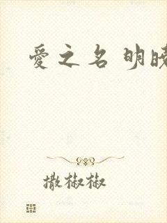 爱之名 明晓溪