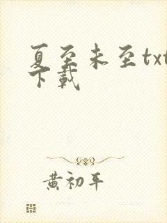 夏至未至txt下载