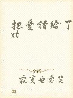 把爱错给了你txt