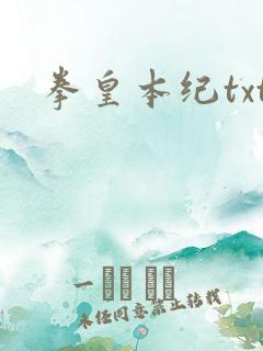 拳皇本纪txt