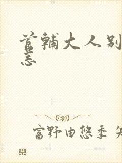 首辅大人别来无恙