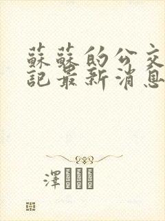 苏苏的公交车日记最新消息