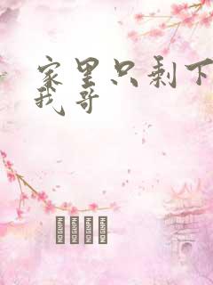 家里只剩下我和我哥