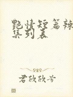 艳情短篇辣文合集列表