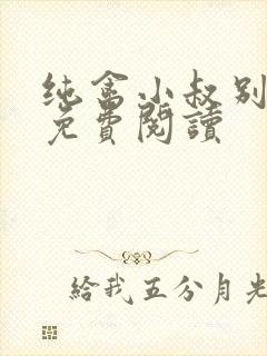 纯禽小叔别太猛免费阅读