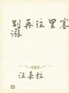 别再往里塞了好涨