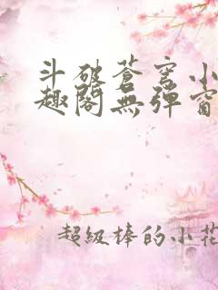 斗破苍穹小说笔趣阁无弹窗