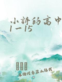 小诗的高中日记1一15
