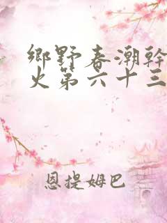 乡野春潮干柴烈火第六十三章